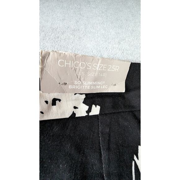 NWT CHICOS Pants 2.5R 14R Brigitte Slim Leg Floral Print So Slimming - Picture 6 of 9